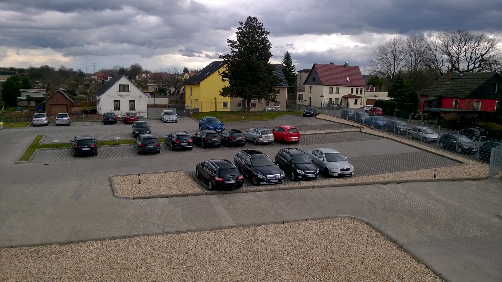 Neu angelegter Parkplatz